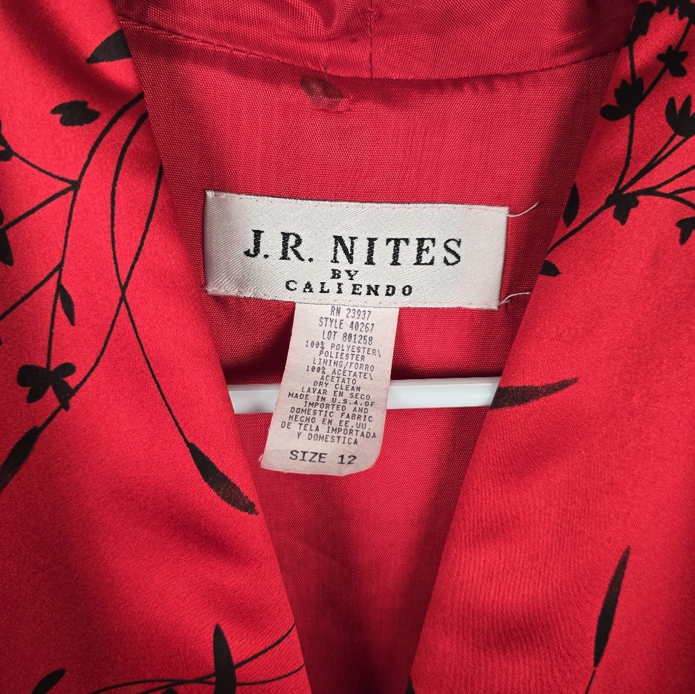 Vintage J.R. Nites Women's Satin Blouse, Jacket, Blazer Size 12 - Picture 4 of 9